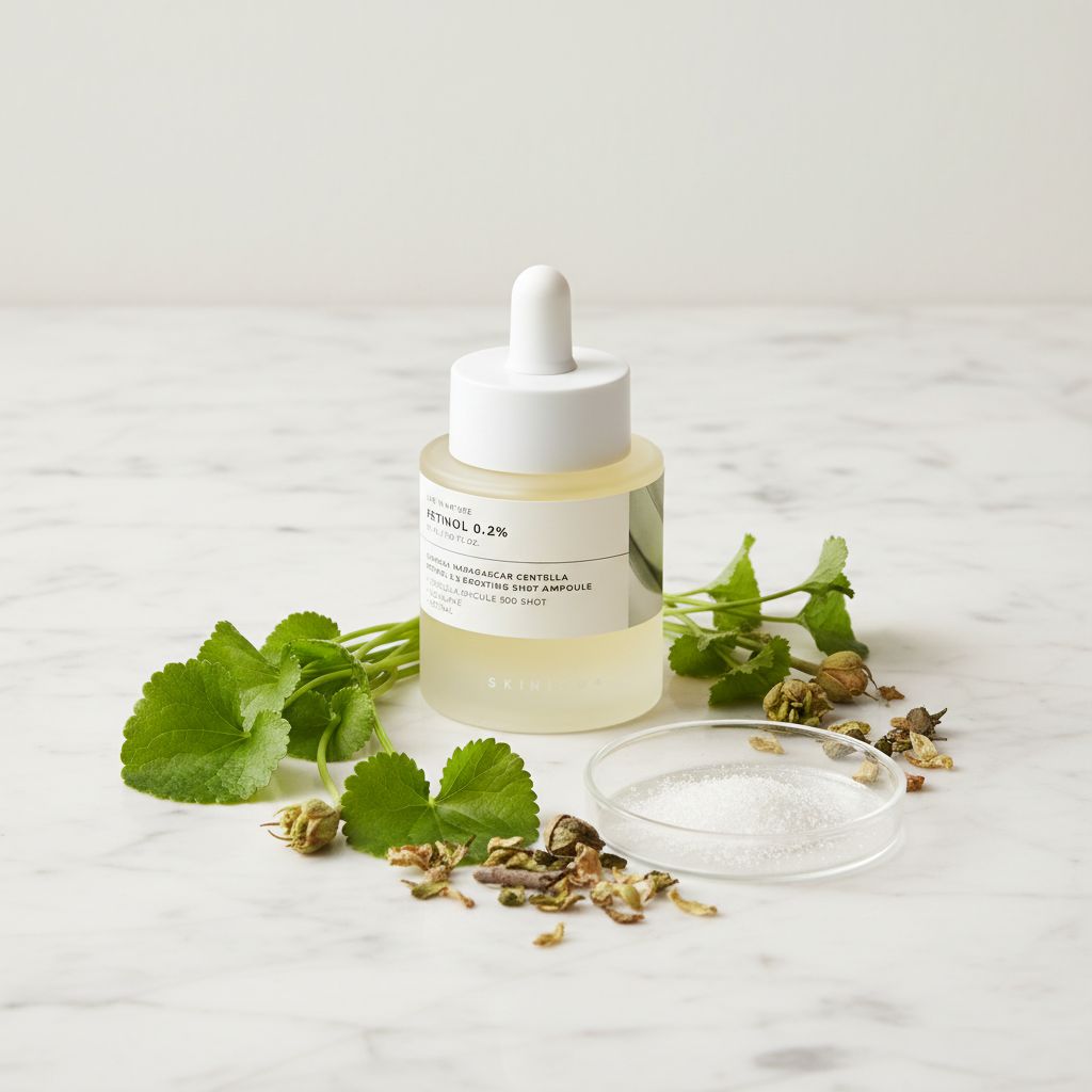 [Skin1004] Madagascar Centella Retinol 0.2 Boosting Shot Ampoule 9ml — Retinol puissant, peau lissée - ingredients