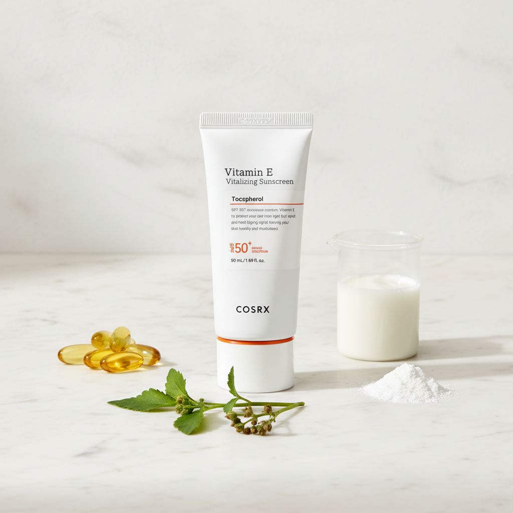 COSRX – Vitamin E Vitalizing Sunscreen SPF 50+ — Protection solaire vitalisante quotidienne - ingredients