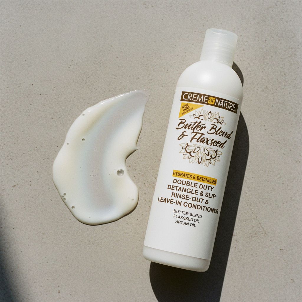 Creme of Nature – Leave-In Hydratant Butter Blend & Flaxseed 12oz (BB&F Leave-In Conditioner) - texture