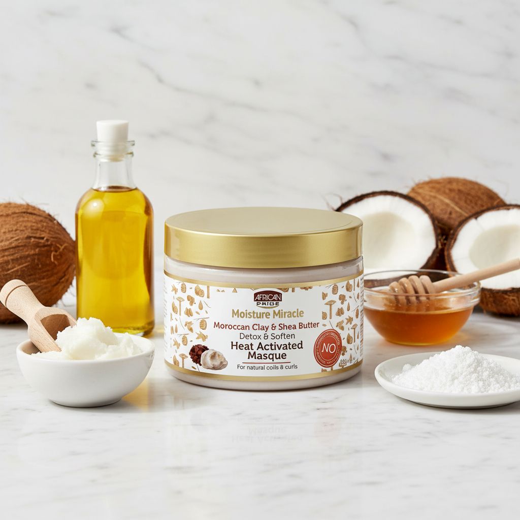 African Pride Moisture Miracle – Masque Capillaire (Heat Activated Masque) 340g - ingredients