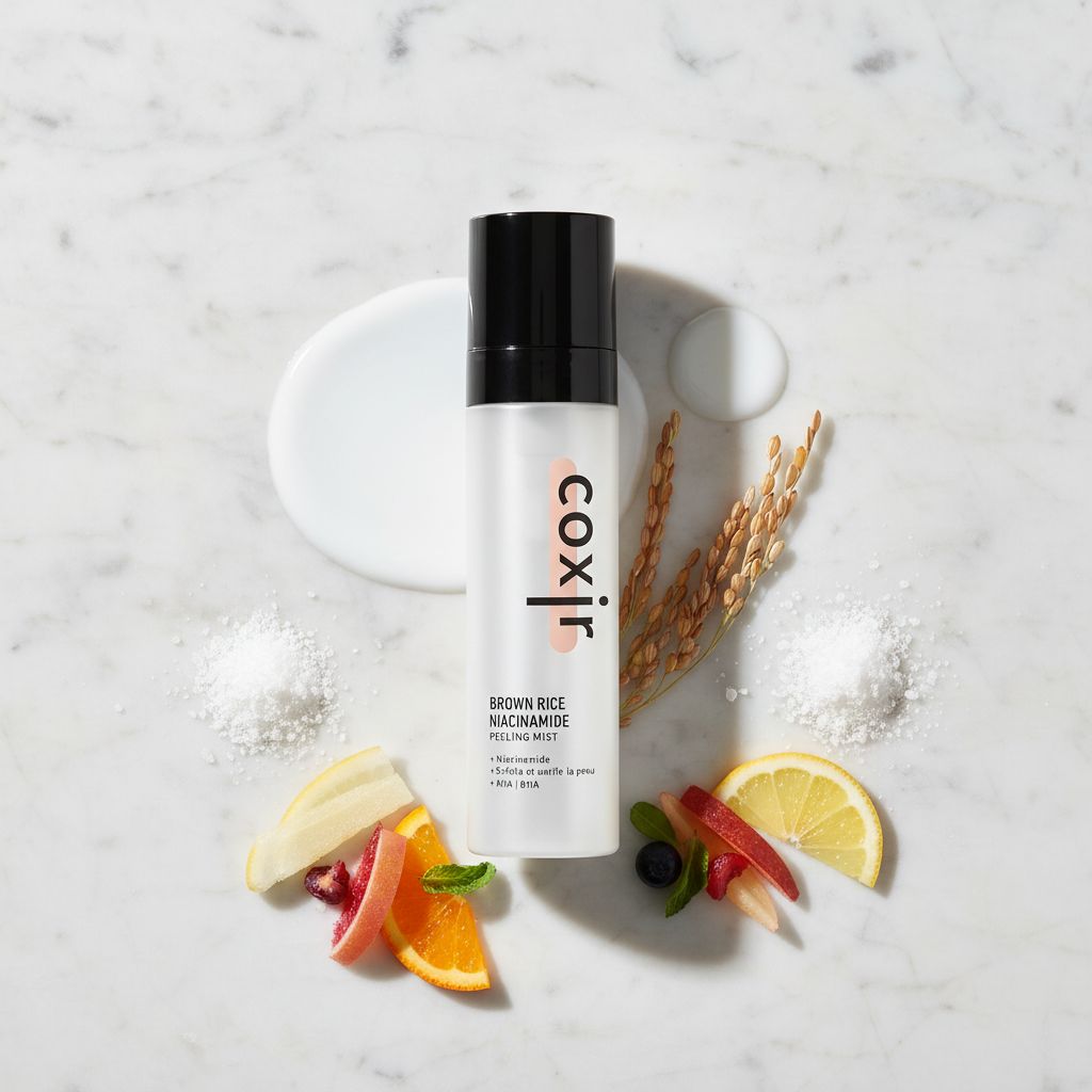 COXIR – Brown Rice Niacinamide Peeling Mist — Exfolie et unifie la peau - ingredients