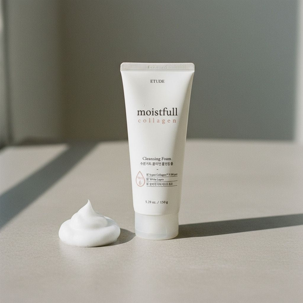 Etude Moistfull Collagen Cleansing Foam – Mousse Nettoyante Hydratante au Collagène 150 g - texture
