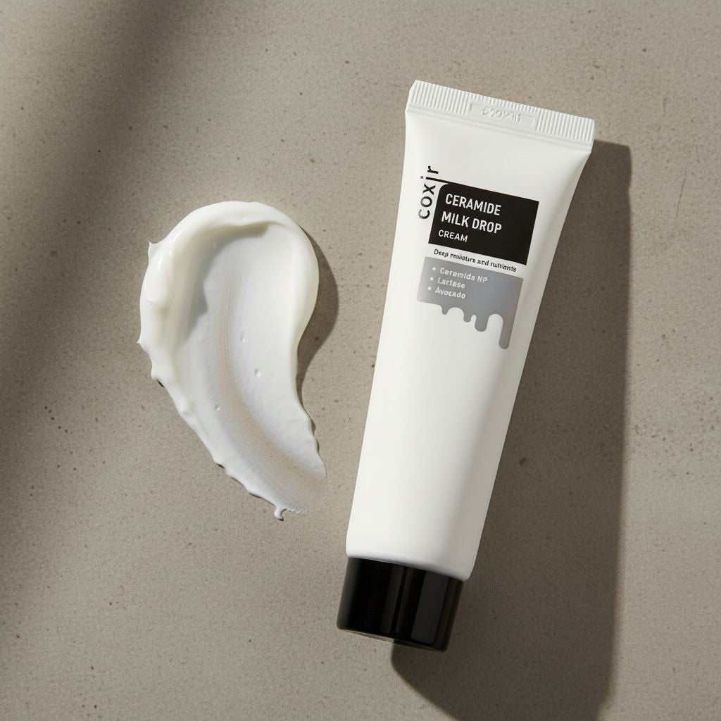COXIR – Ceramide Milk Drop Cream — Hydratation intense et apaisante - texture