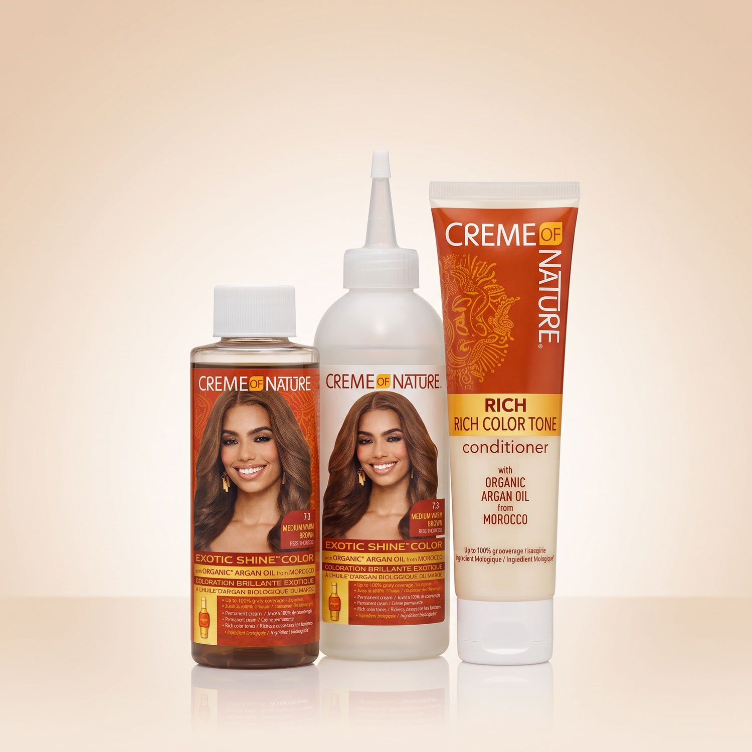 Creme of Nature Gel Hair Color Medium Warm Brown 7.3 - hero