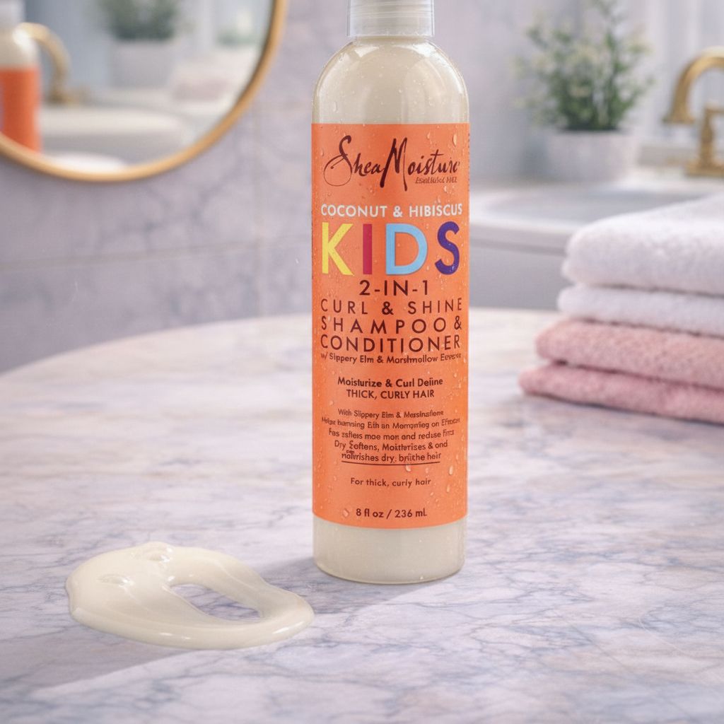 Shea Moisture Coconut & Hibiscus Kids 2-en-1 Shampooing & Après-Shampoing 236 ml - texture
