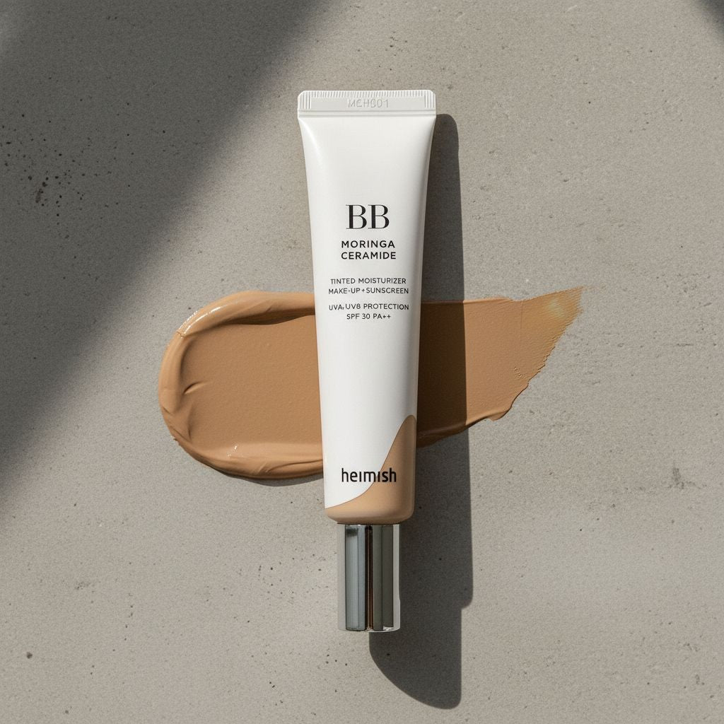 HEIMISH (EU) MORINGA CERAMIDE BB CREAM SPF 30 PA++ 28 TAN — Couvrance légère et protectrice - texture