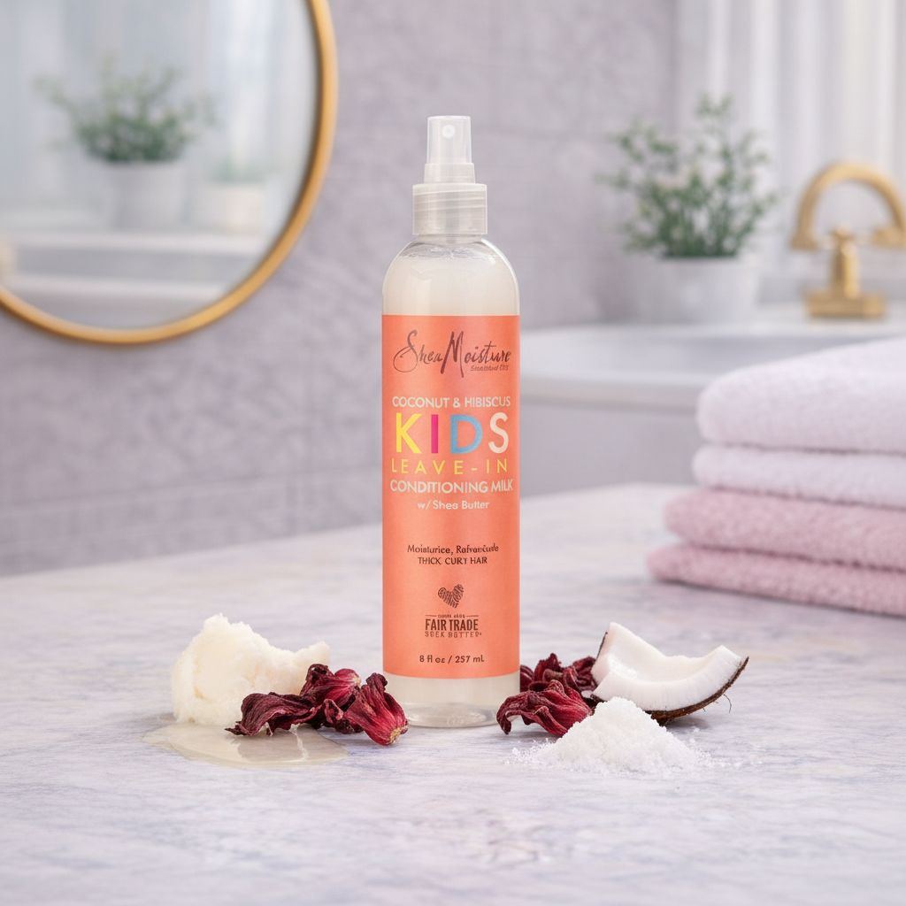 Shea Moisture Coconut & Hibiscus Kids Lait Capillaire Sans Rinçage 237 ml (8 oz) - ingredients