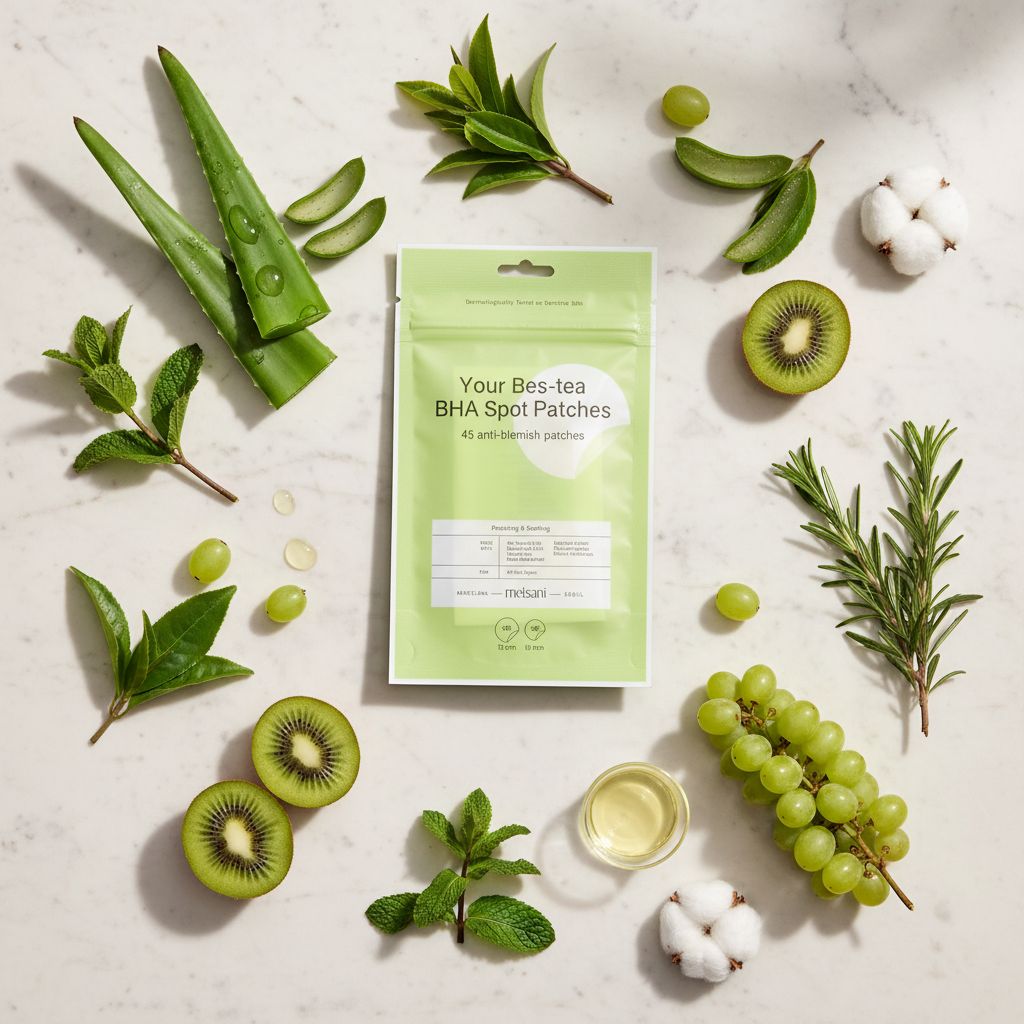Meisani Your Bes-Tea BHA Spot Patches – Patchs Anti-Imperfections - ingredients