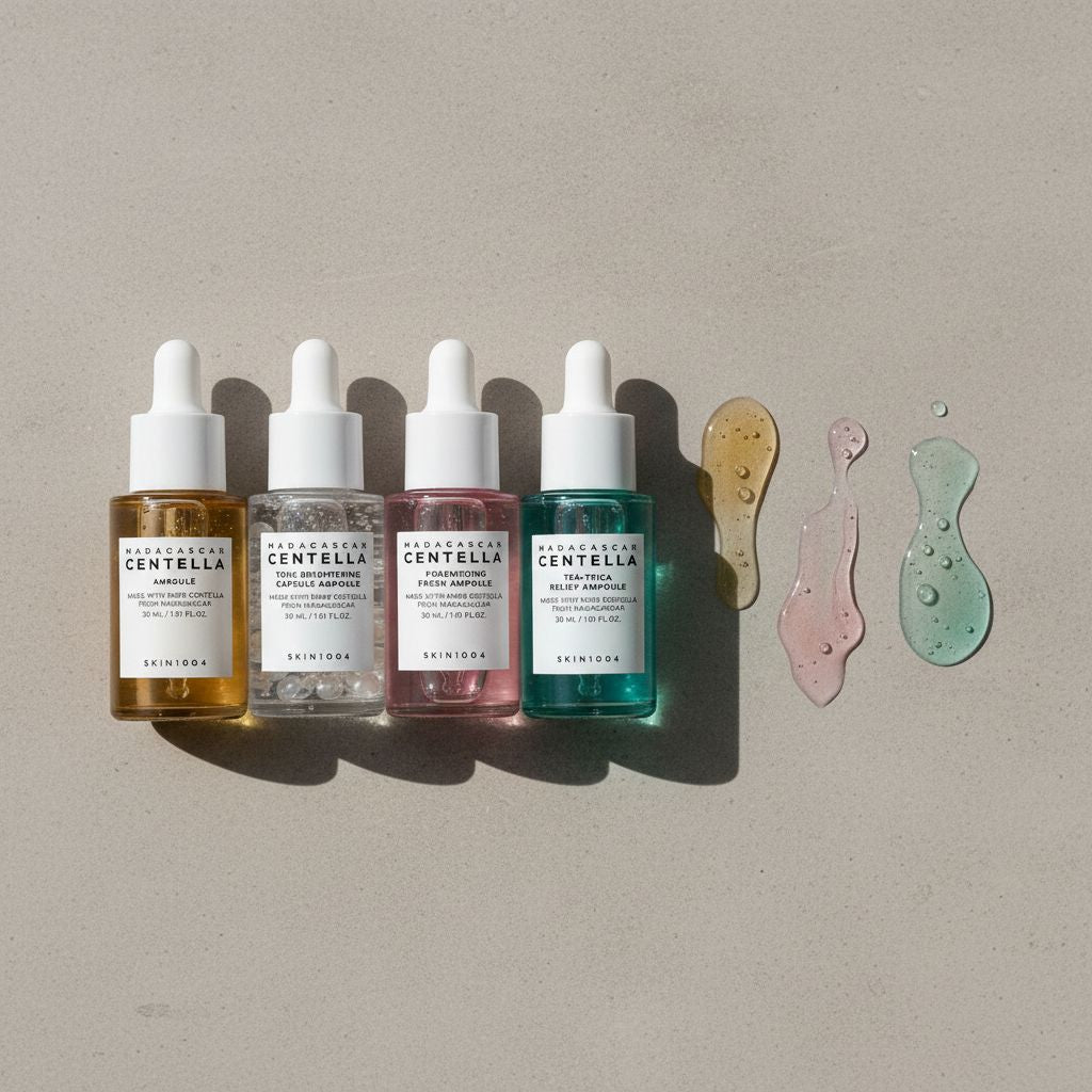 [Skin1004] Madagascar Centella Ampoule Kit (mini ampoule 4 types) — Sérums apaisants centella asiatica - texture