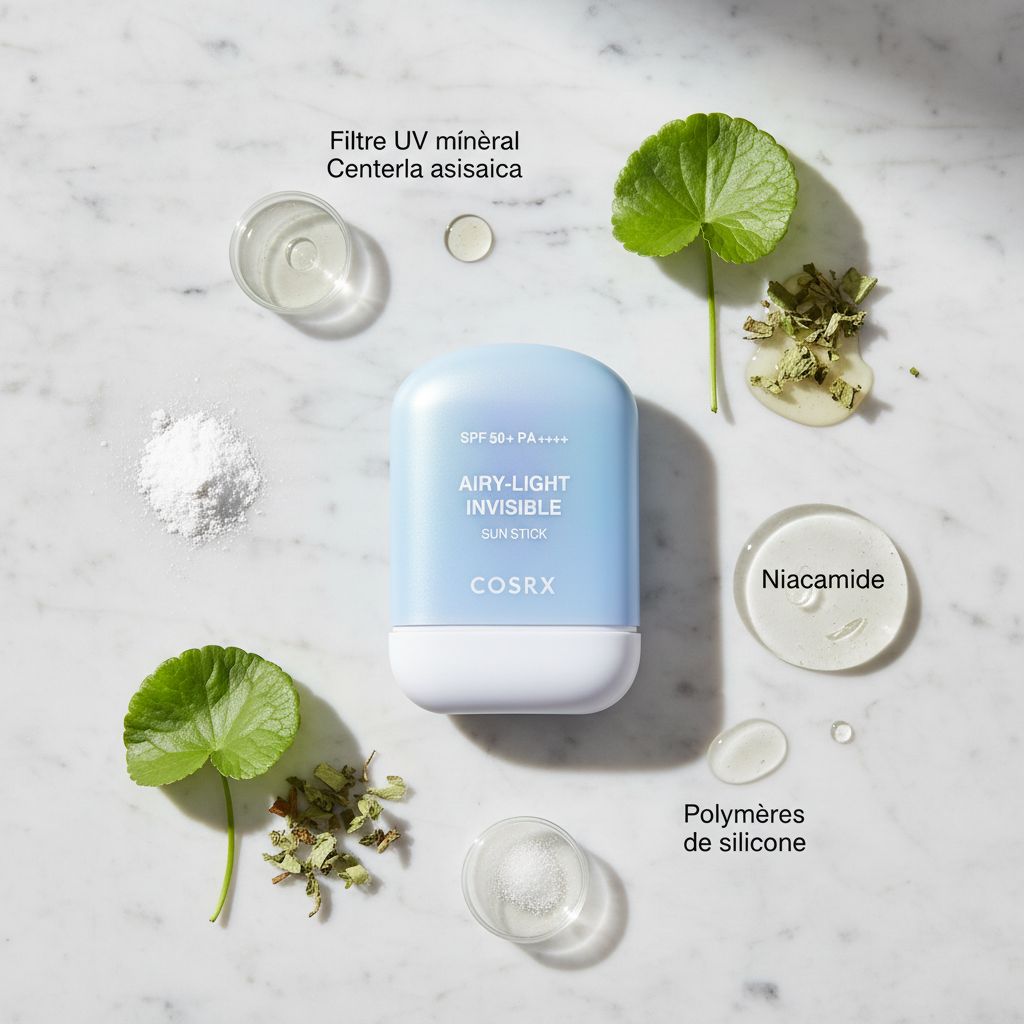 COSRX – Airy-Light Invisible Sun Stick SPF50+ — Protection solaire invisible et légère - ingredients