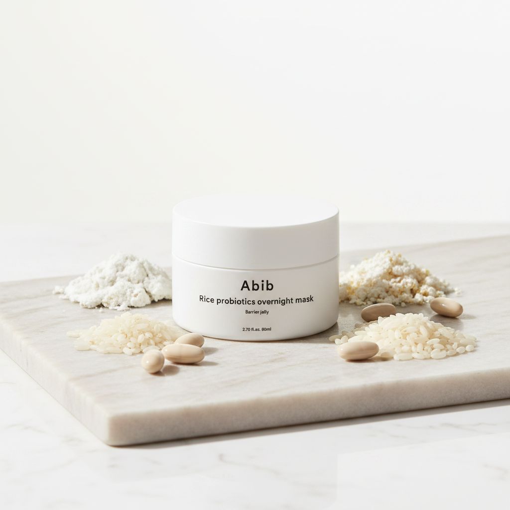 [Abib] RICE PROBIOTICS OVERNIGHT MASK BARRIER JELLY 80ml — Barrière réparatrice nuit intensive - ingredients