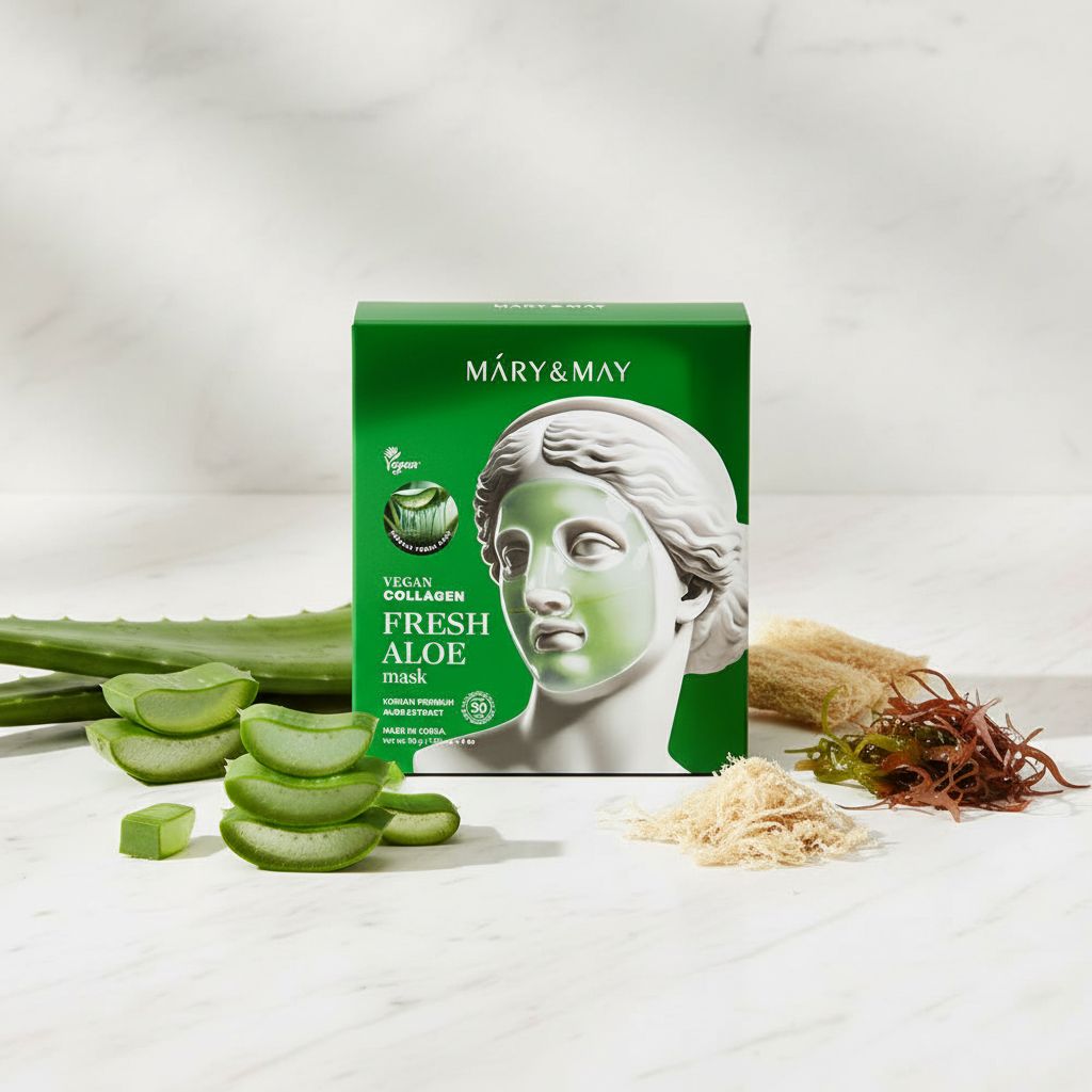 Mary & May - Vegan Collagen Fresh Aloe Mask — Hydratation intense et régénération - ingredients