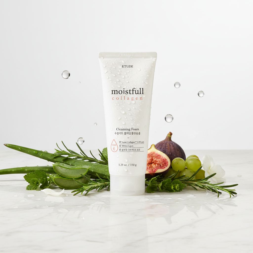 Etude Moistfull Collagen Cleansing Foam – Mousse Nettoyante Hydratante au Collagène 150 g - ingredients