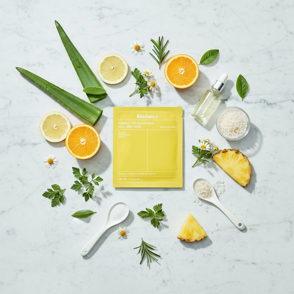BIODANCE Radiant Vita Niacinamide Real Deep Mask – Masque Éclat à la Niacinamide - ingredients