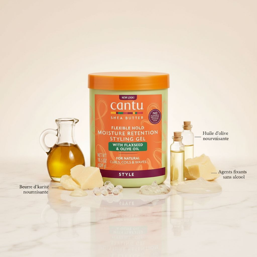 CANTU – Gel Coiffant Fixation Forte à l’Huile d’Olive 524g (SB Styling Gel with Olive Oil) - ingredients