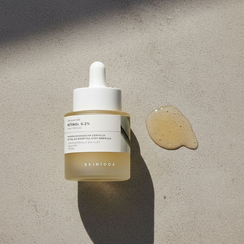 [Skin1004] Madagascar Centella Retinol 0.2 Boosting Shot Ampoule 30ml — Retinol boost anti-âge intensif - texture