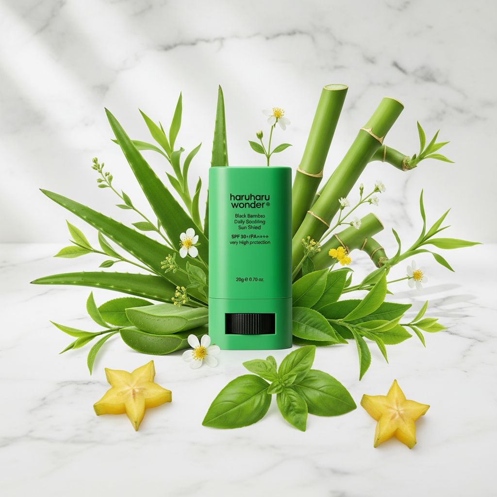 Haruharu Wonder Black Bamboo Daily Soothing Sun Shield SPF50+ PA+ Crème Solaire Apaisante 20 g - ingredients
