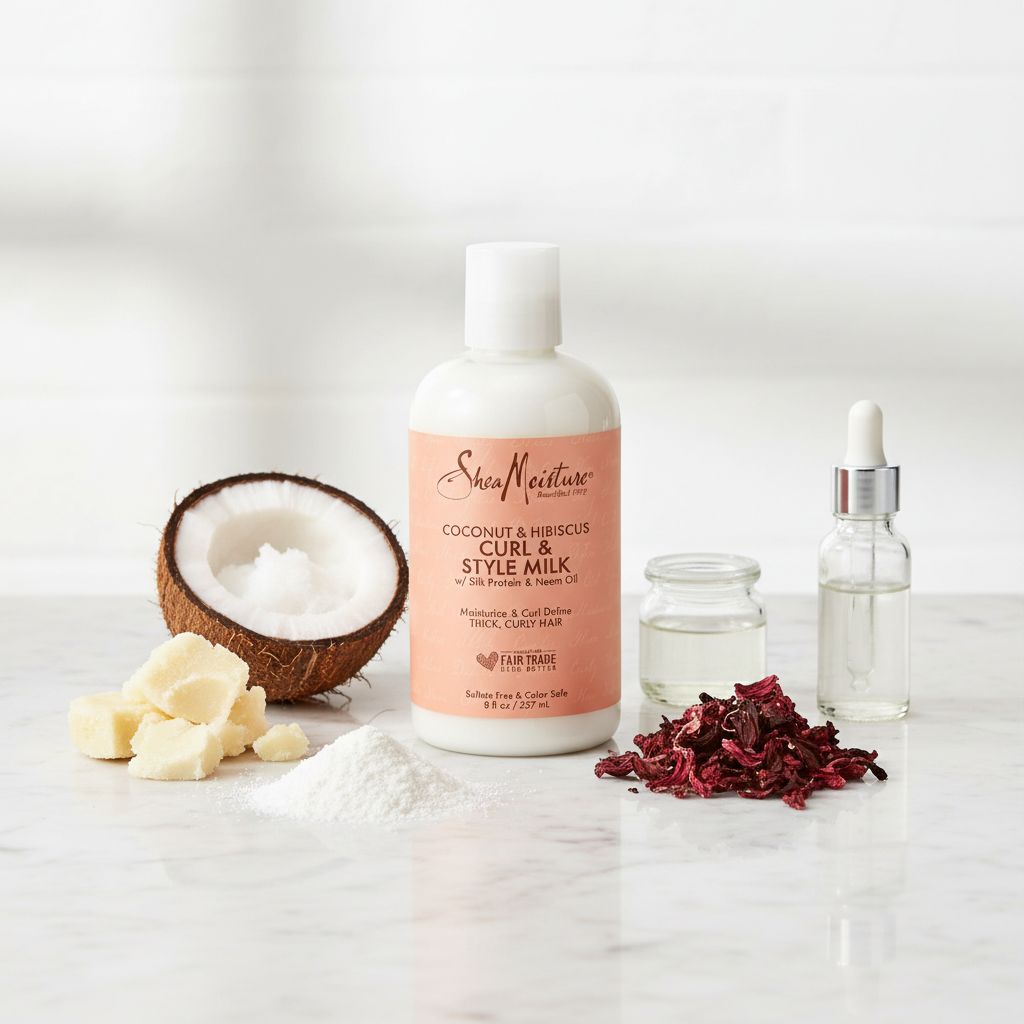 Shea Moisture – Coconut & Hibiscus Curl & Style Milk 237ml - ingredients