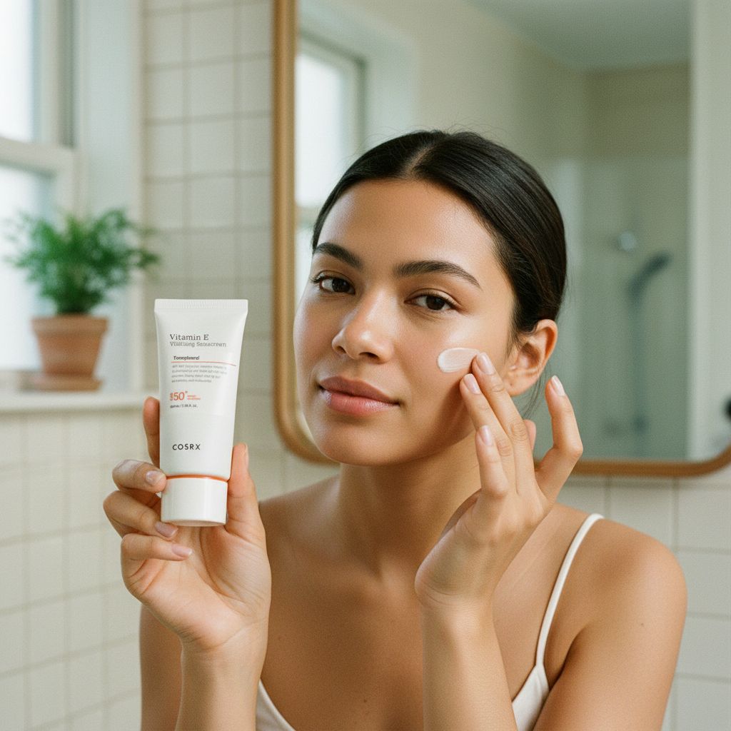 COSRX – Vitamin E Vitalizing Sunscreen SPF 50+ — Protection solaire vitalisante quotidienne - lifestyle