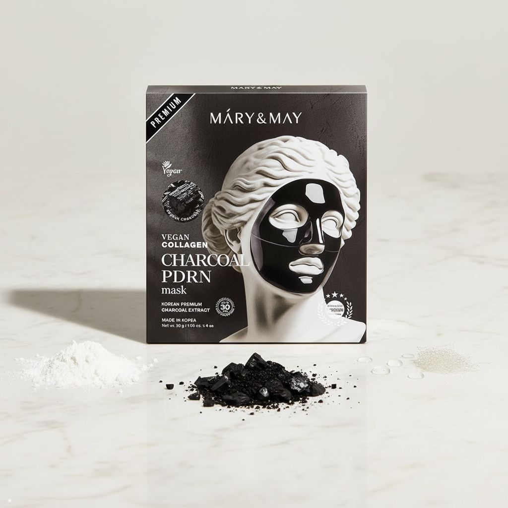 Mary & May - Vegan Collagen Charcoal PDRN Mask — Masque purifiant collagène végétal - ingredients
