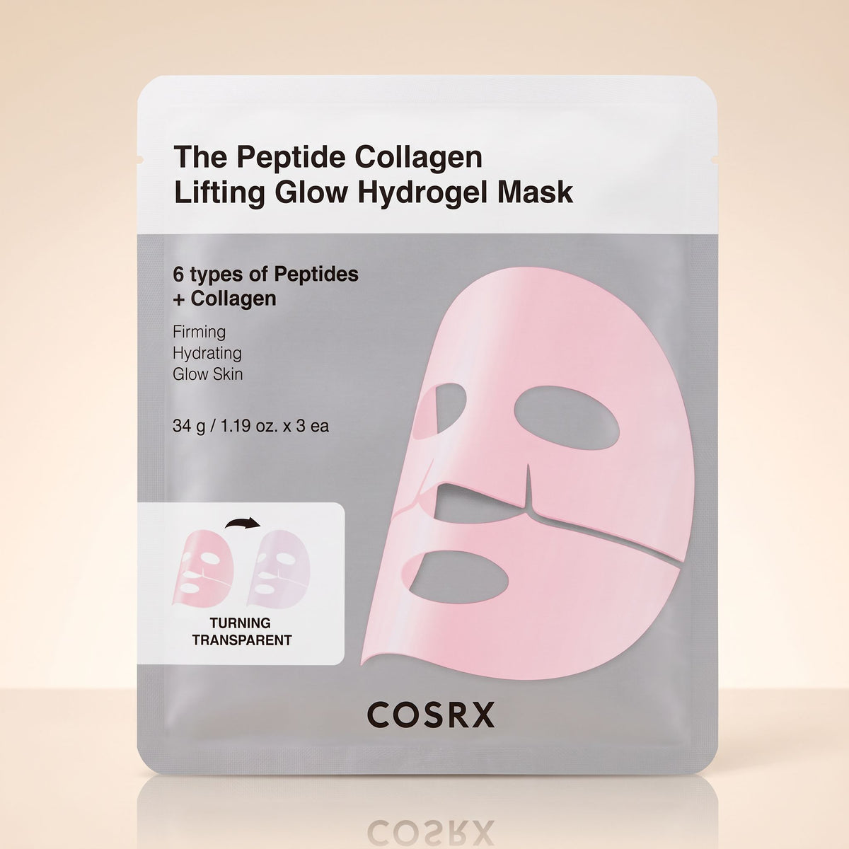 COSRX – The Peptide Collagen Lifting Glow Hydrogel Mask — Hydrogel tenseur éclat collagène - hero