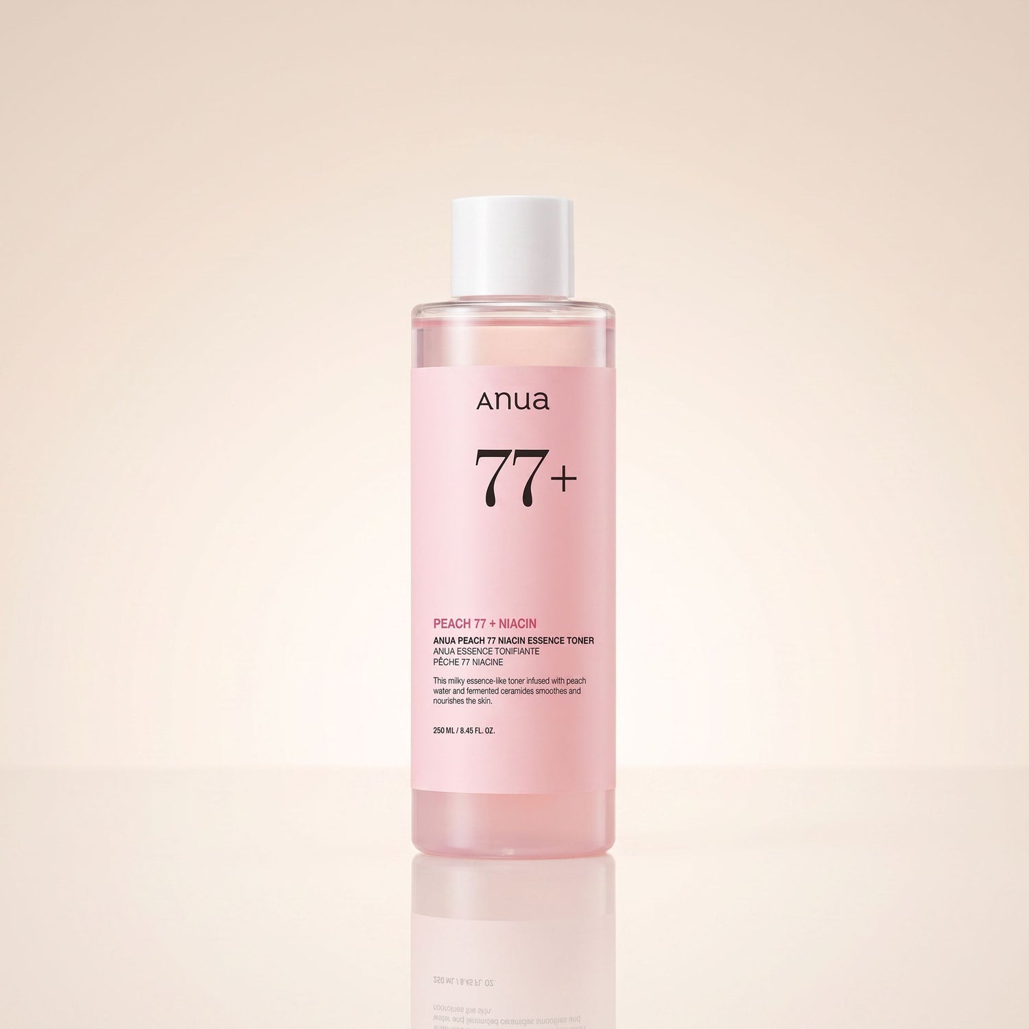 [ANUA] [RENEW] PEACH 77 NIACIN ESSENCE TONER 250ml — Essence tonifiante à la pêche et niacine - hero