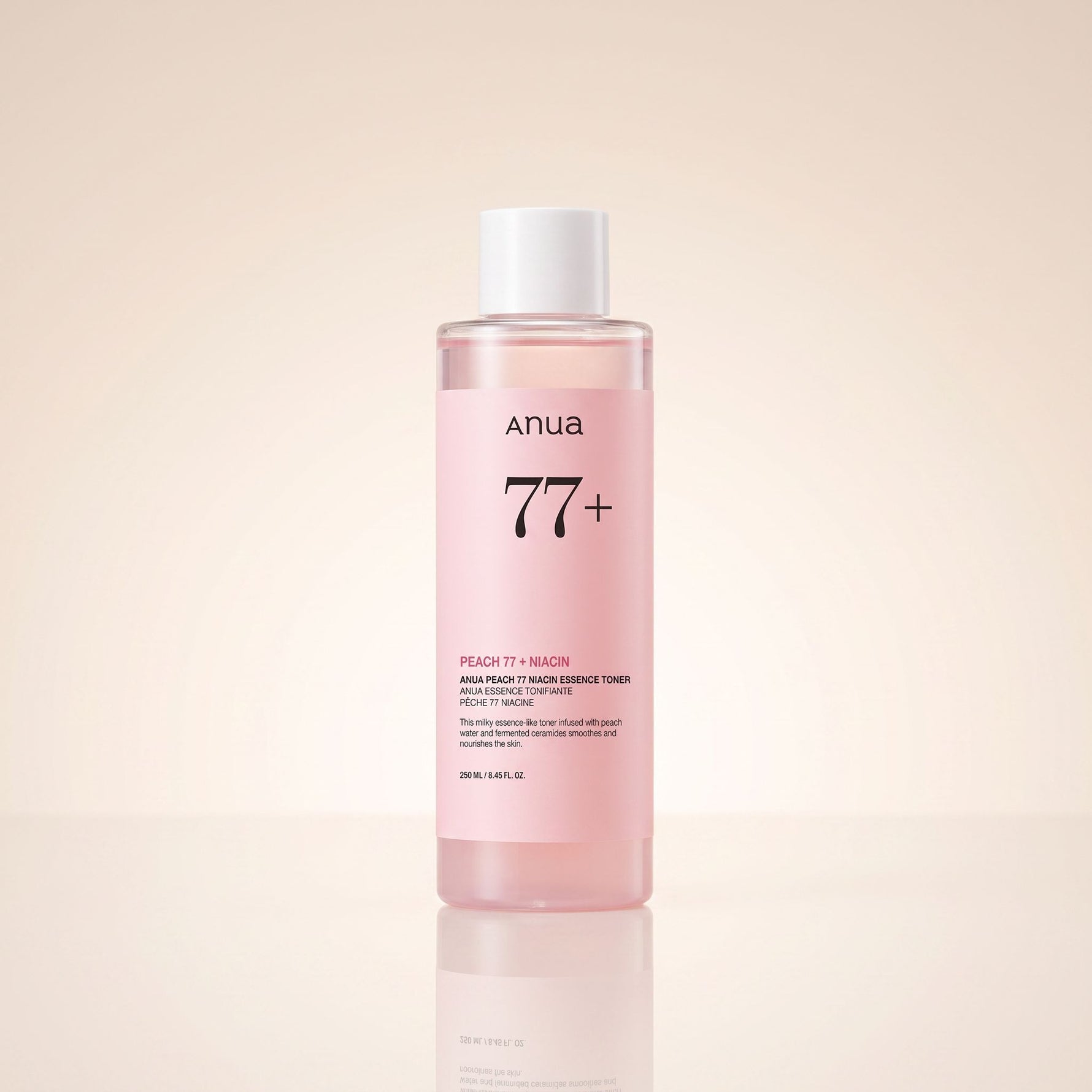 [ANUA] [RENEW] PEACH 77 NIACIN ESSENCE TONER 250ml — Essence tonifiante à la pêche et niacine - hero