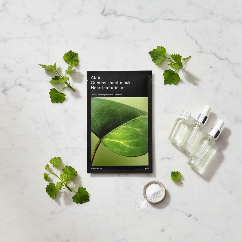 [Abib] [1ea] GUMMY SHEET MASK HEARTLEAF STICKER (2023) — Apaise et hydrate la peau - ingredients