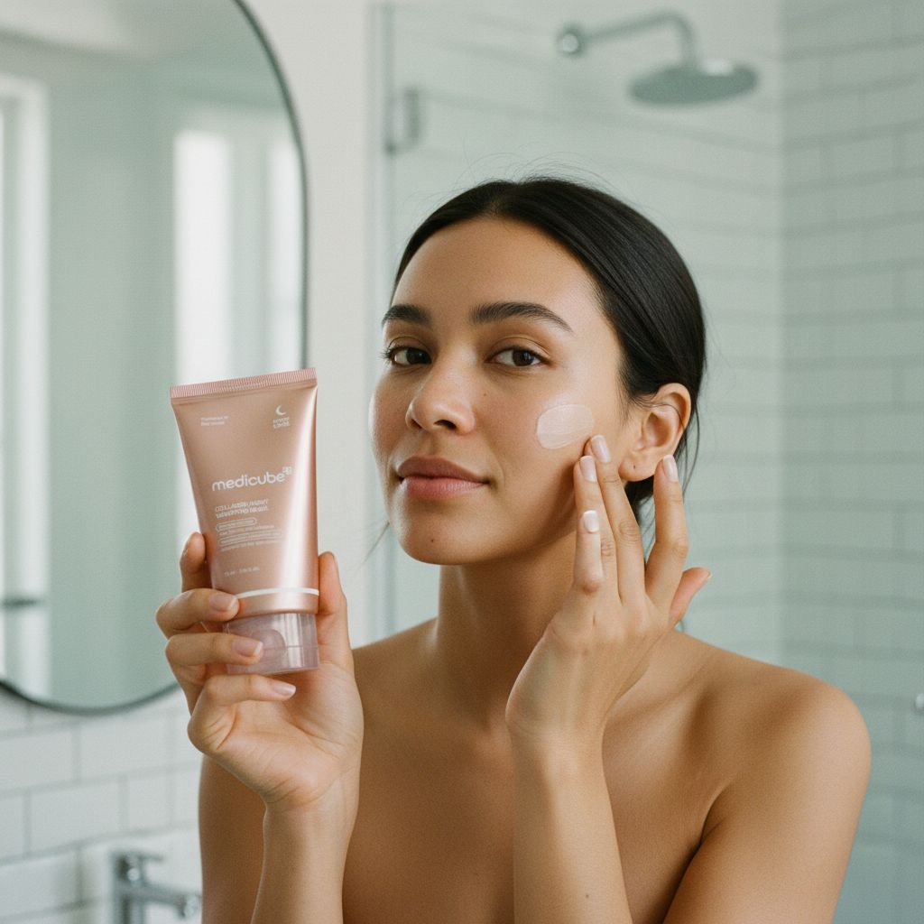 Medicube Collagen Night Wrapping Mask – Masque de Nuit Repulpant au Collagène 75 ml - lifestyle