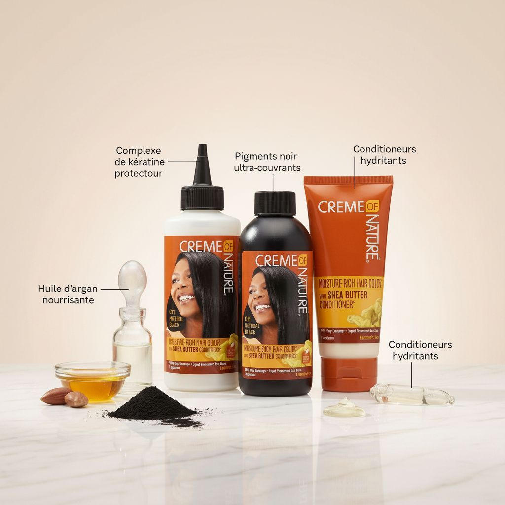 Creme of Nature Coloration Liquide Natural Black C11 - ingredients