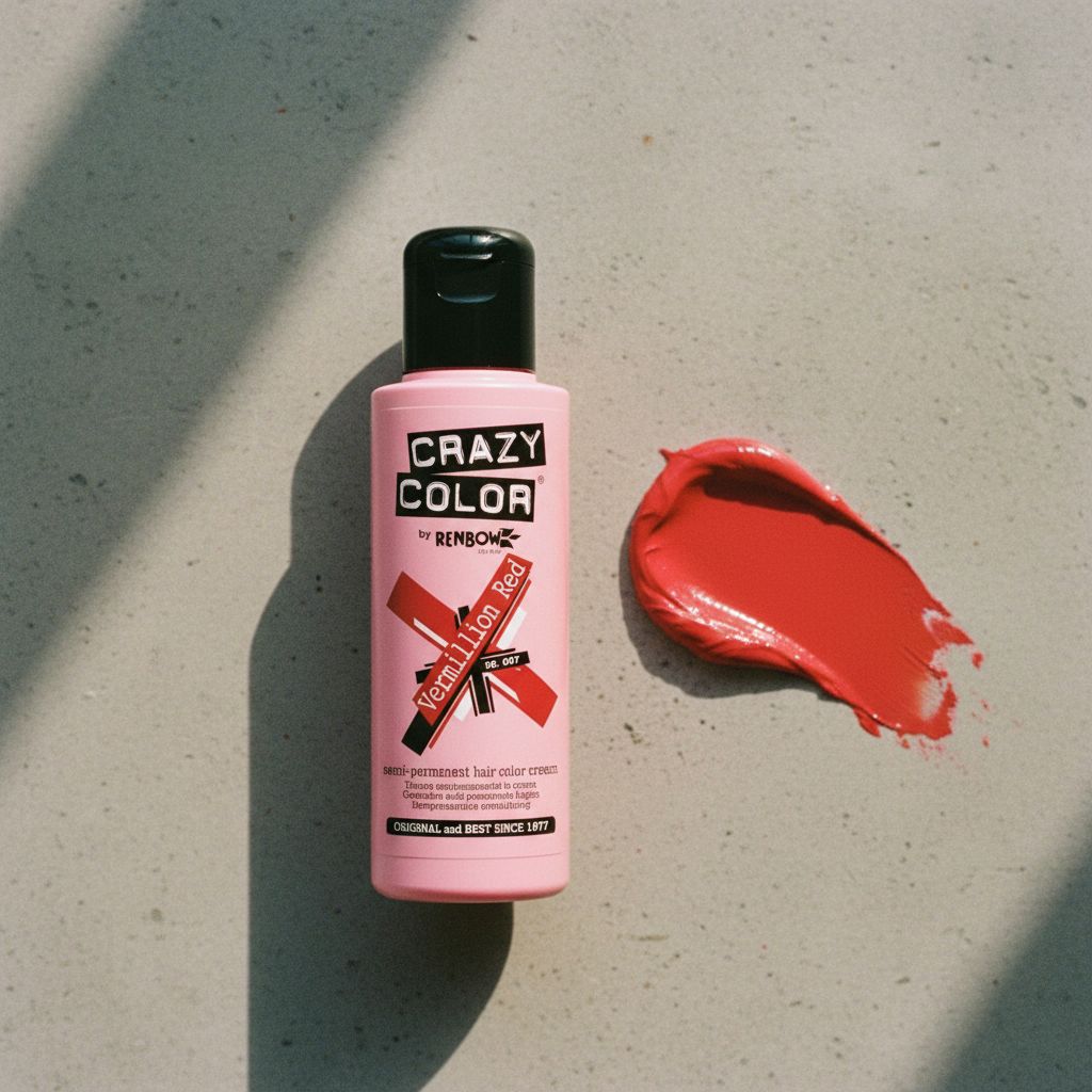 Crazy Color Vermillion Red 100 ml - texture