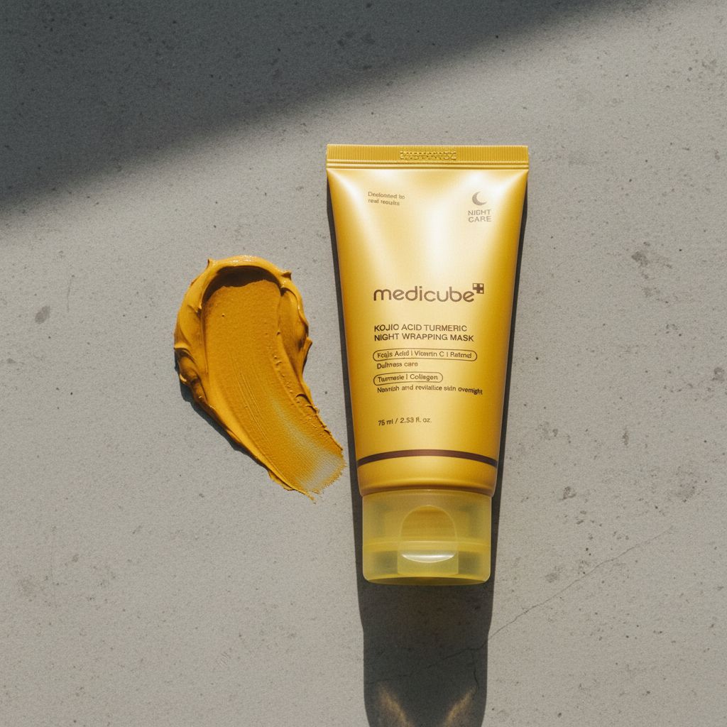 MEDICUBE – Kojic Acid Turmeric Night Wrapping Mask — Masque nuit anti-taches purifiant - texture