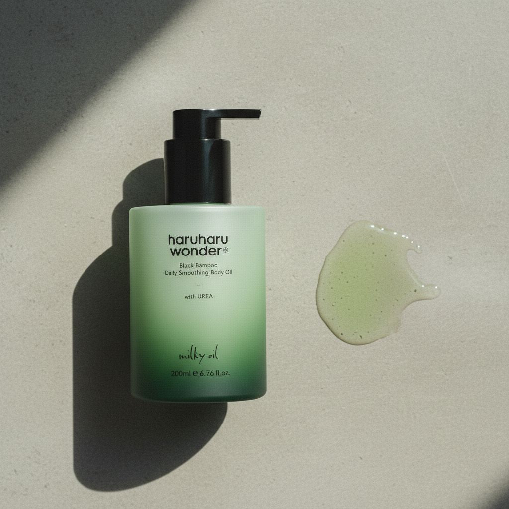 Haruharu Wonder – Black Bamboo Daily Soothing Body Oil — Apaise et nourrit en profondeur - texture
