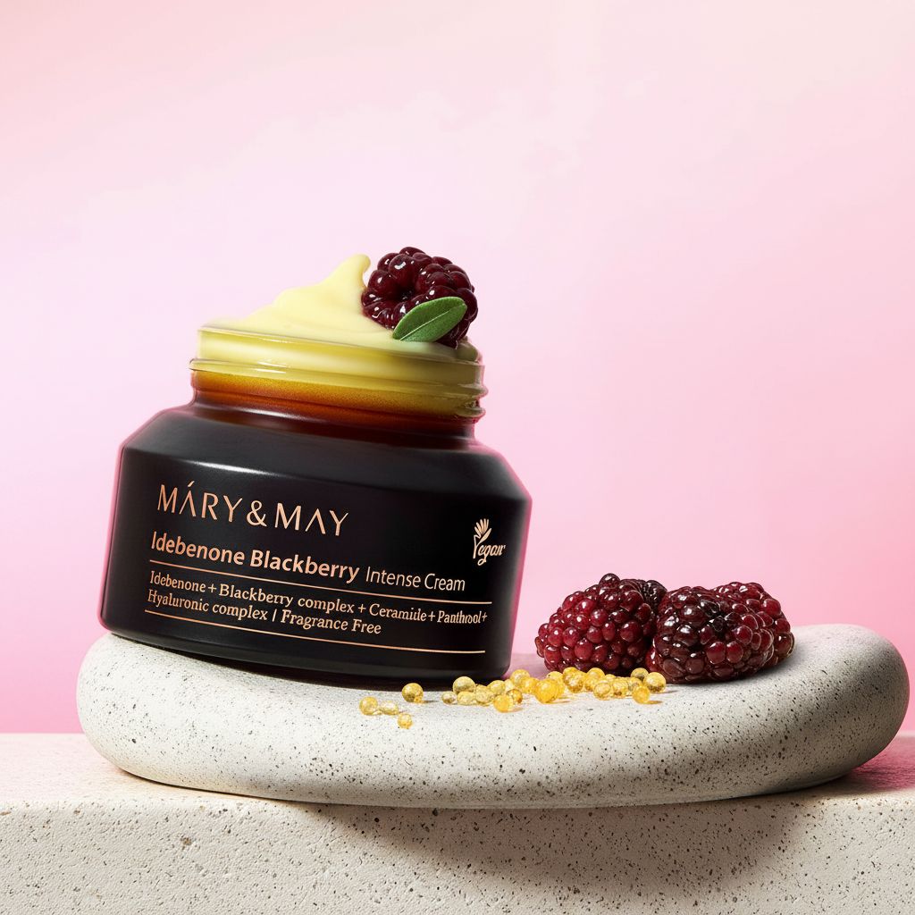 [Mary&May] (Renew) Idebenone + Blackberry complex intensive total care cream 70g — Soin intensif rajeunissant complet - ingredients