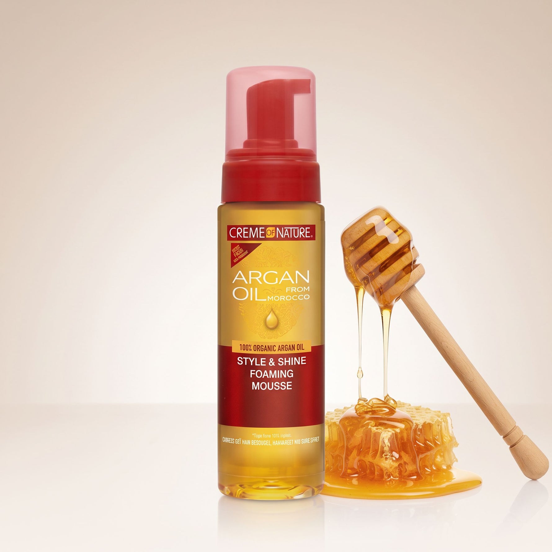 Creme of Nature – Mousse Coiffante Style & Brillance à l’Huile d’Argan 207ml (Style & Shine Foaming Mousse) - hero