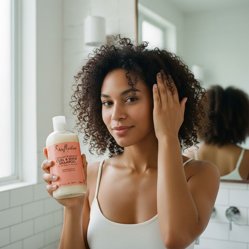 Shea Moisture – Coconut & Hibiscus Curl & Shine Shampoo 384ml - lifestyle