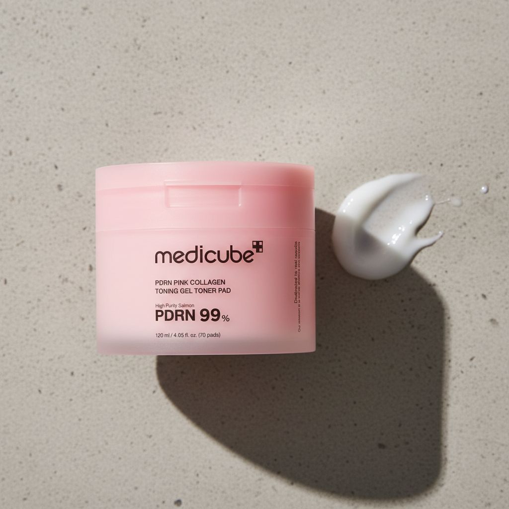 [Medicube] PDRN PINK COLLAGEN TONING GEL TONER PAD 70ea - texture