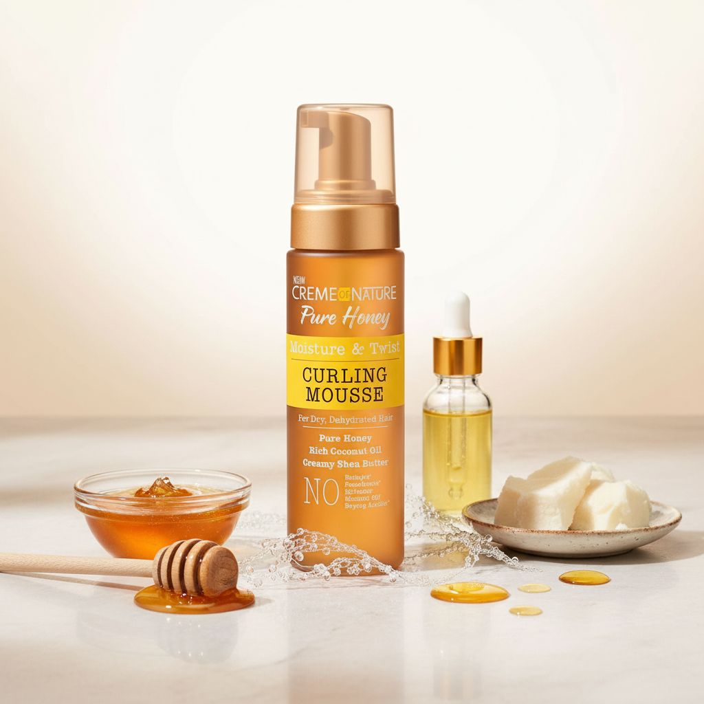 Creme of Nature Pure Honey – Mousse Boucles & Fixation 7oz (Foaming Curling Mousse) - ingredients