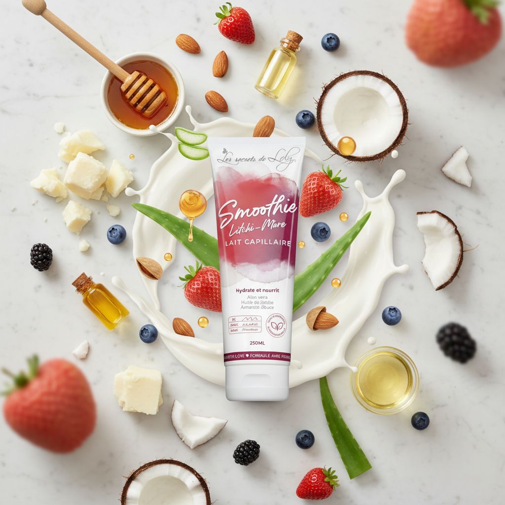 Les Secrets de Loly – Smoothie Litchi & Mûre Lait Coiffant Hydratant 250ml - ingredients
