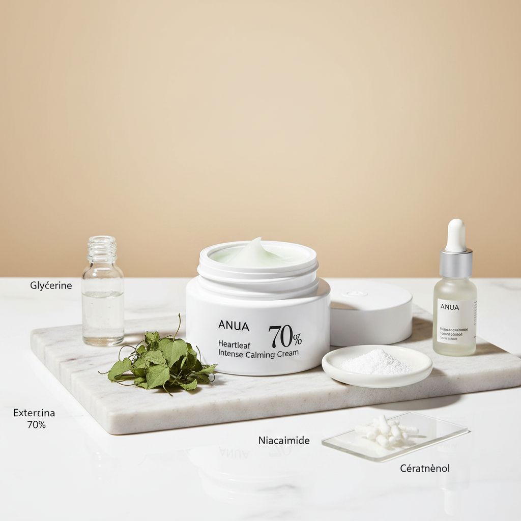 [ANUA(EU)] HEARTLEAF 70 INTENSE CALMING CREAM 50ML (EU) - ingredients