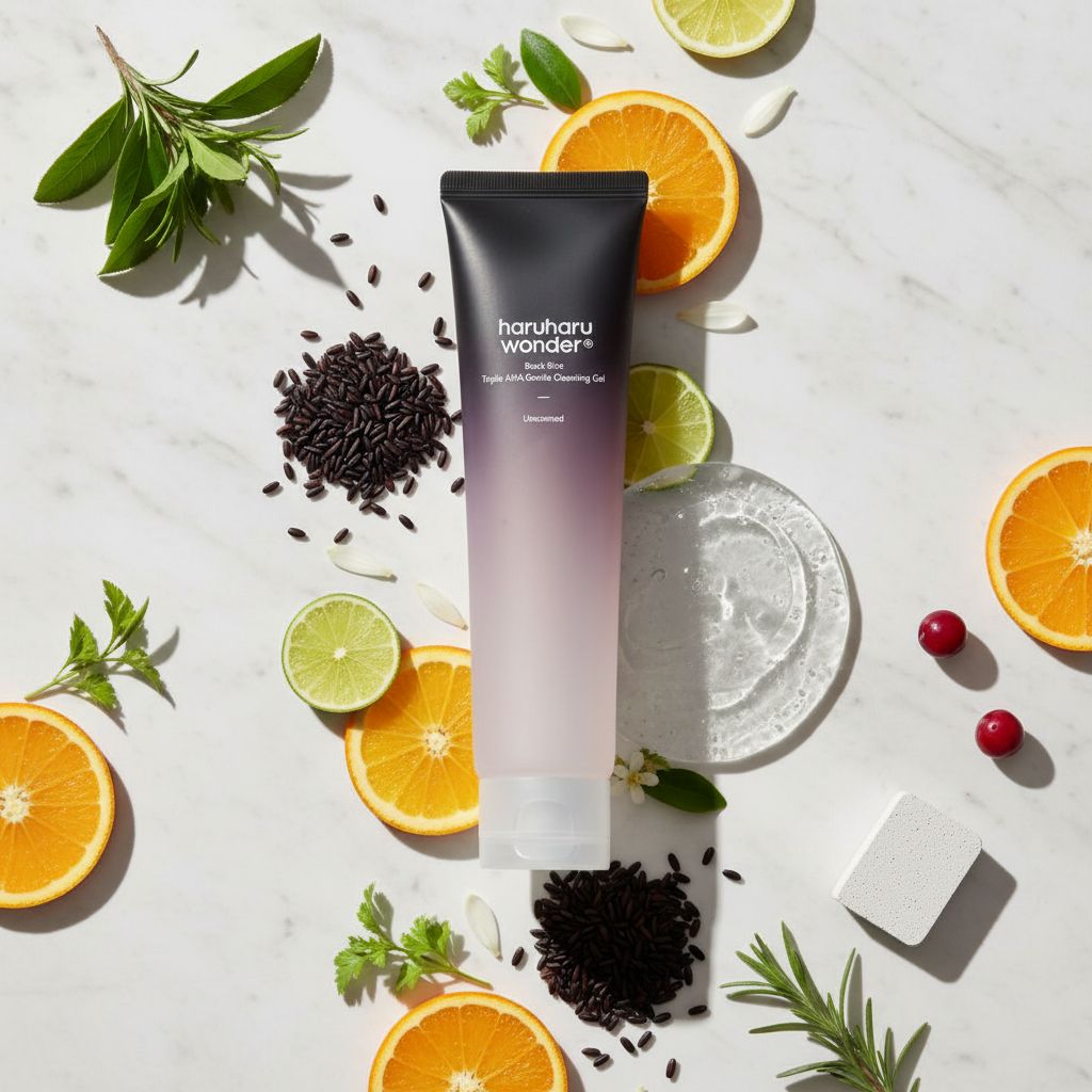 Haruharu Wonder Black Rice Triple AHA Gentle Cleansing Gel – Gel Nettoyant Exfoliant Doux 100 ml - ingredients