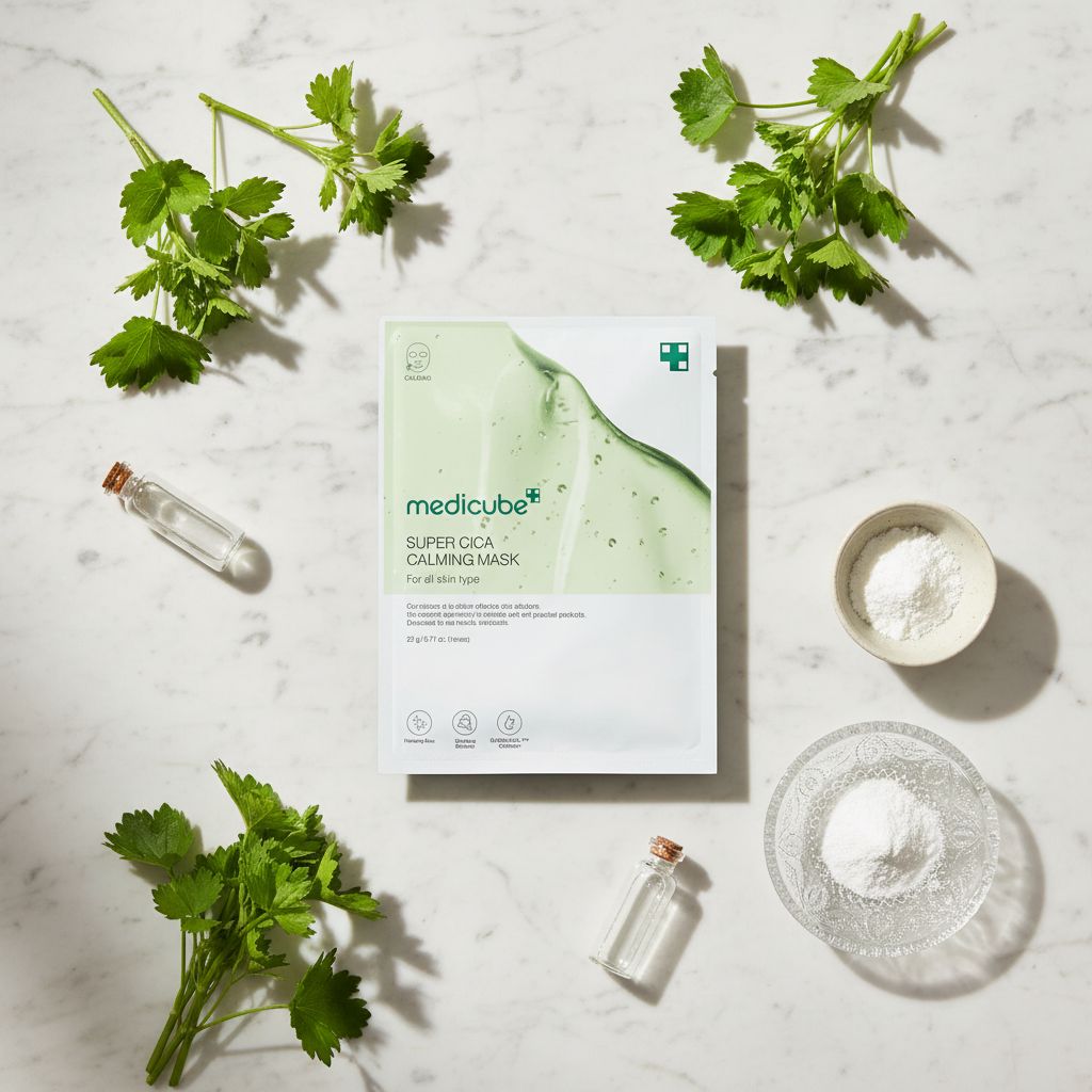 Medicube [EUP] (1EA) SUPER CICA CALMING MASK 22g — Apaise et régénère la peau - ingredients