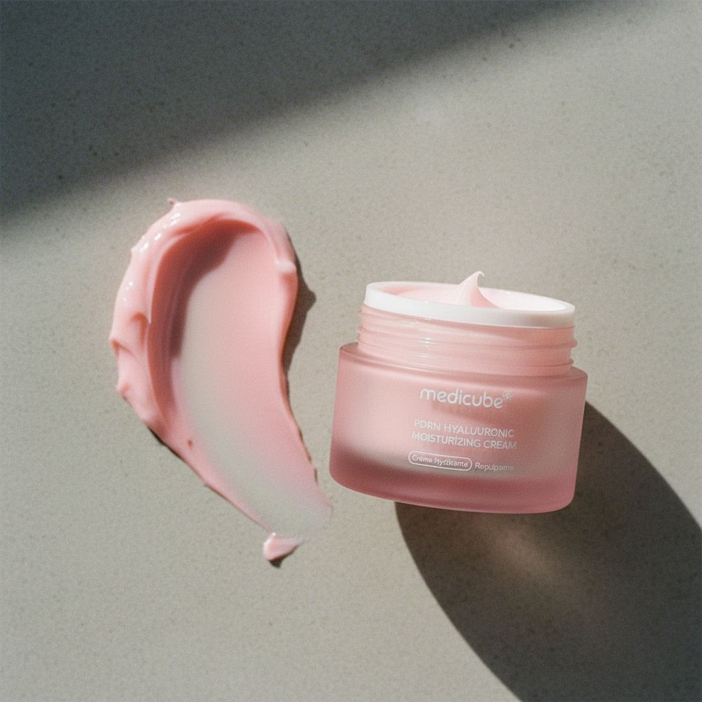 Medicube PDRN Pink Hyaluronic Moisturizing Cream – Crème Hydratante Repulpante 50 ml - texture