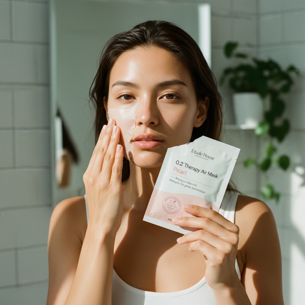 Etude House - 0.2 Therapy Air Mask Pearl — Masque ultra-fin peau lumineuse - lifestyle