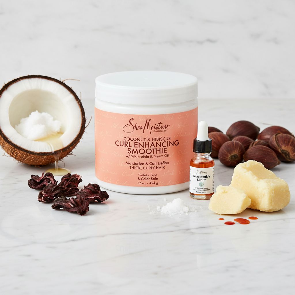 Shea Moisture – Coconut & Hibiscus Curl Enhancing Smoothie 16oz Family Size - ingredients