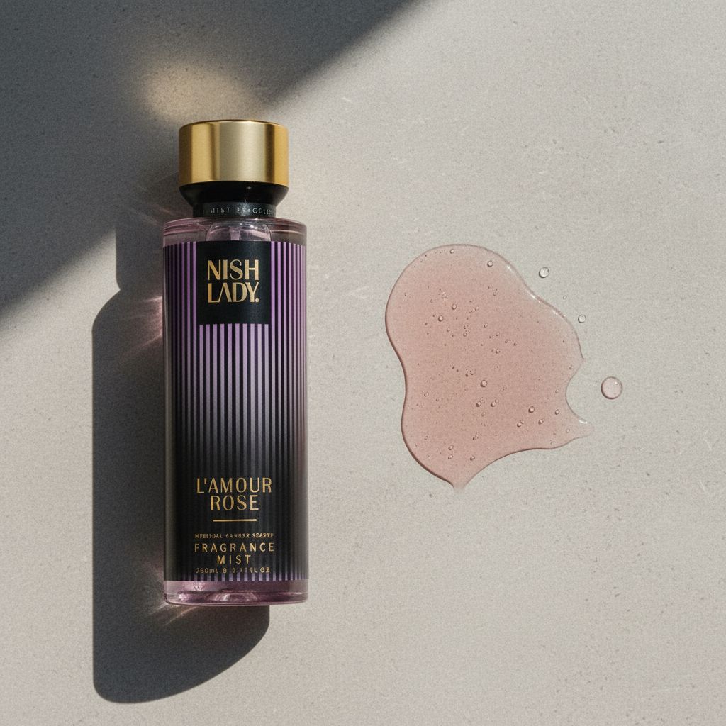 NISH LADY L'amour Rose Brume corps 260ml - texture