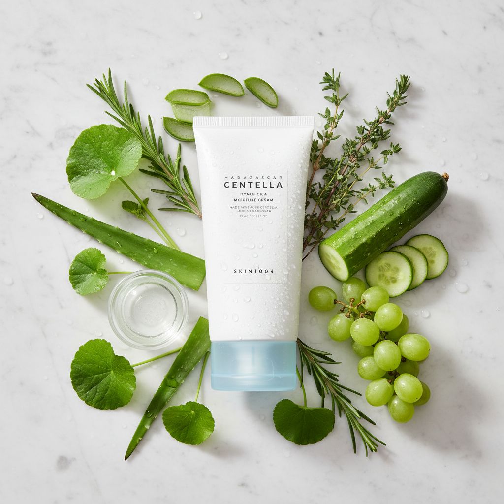 SKIN1004 Madagascar Centella Hyalu-Cica Moisture Cream – Crème Hydratante Apaisante 75 ml - ingredients