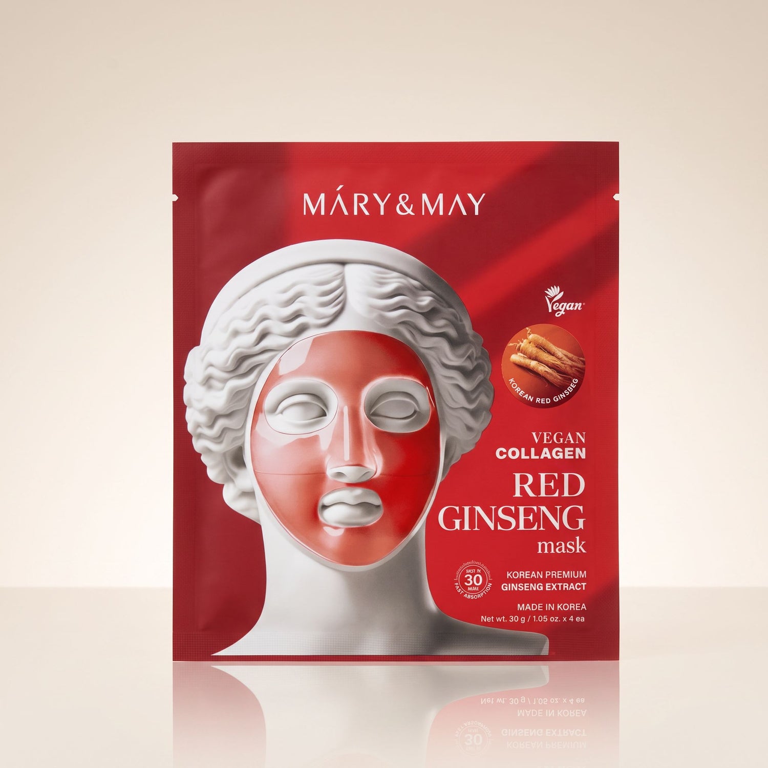 Mary & May - Vegan Collagen Red Ginseng Mask — Éclat et fermeté intensifiés - hero