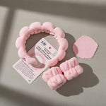 2.99 ACCESOIRES SKIN CARE TWIST EPONGE BANDEAU+2 POIGNETS — Nettoyage efficace et confort - texture