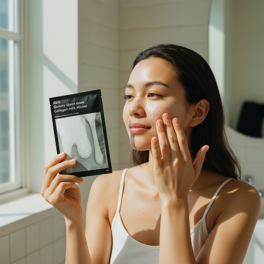 [Abib] [1ea] GUMMY SHEET MASK COLLAGEN MILK STICKER (2023) — Masque collant nutrition intense - lifestyle